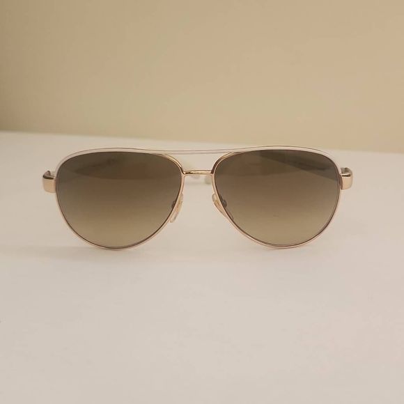 Gucci Aviator Gold/Wht Sunglasses, NWOT - Picture 1 of 8